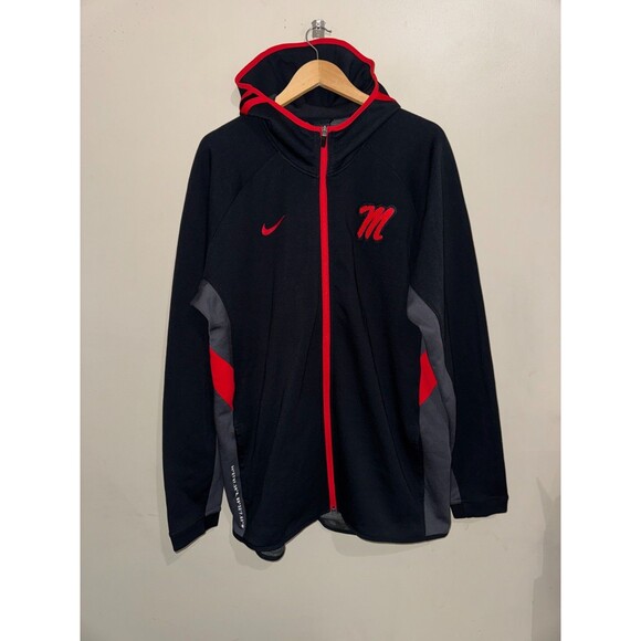 Nike Ole Miss Rebels Basketball Team Issue PE Travel Set Hoodie & Pants Men XL-T - Picture 2 of 16